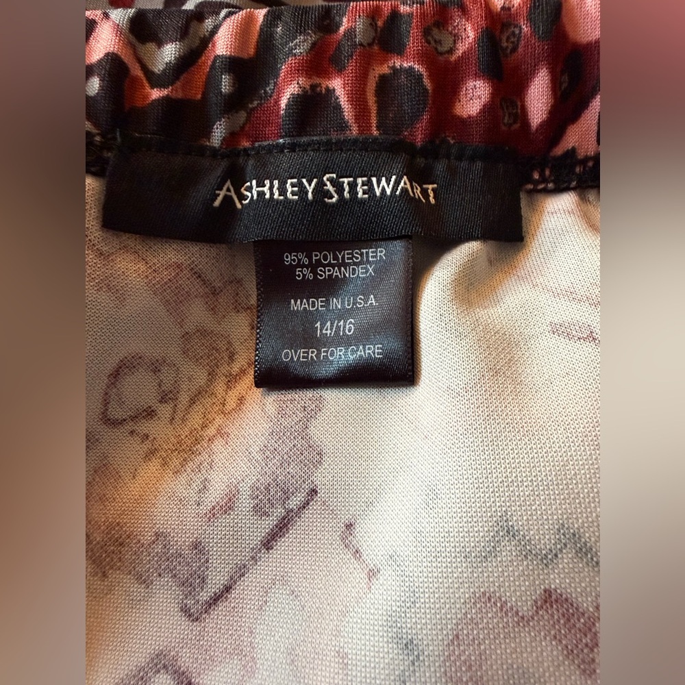 Ashley Stewart Pink and Black Animal Print Skirt - Picture 2 of 6